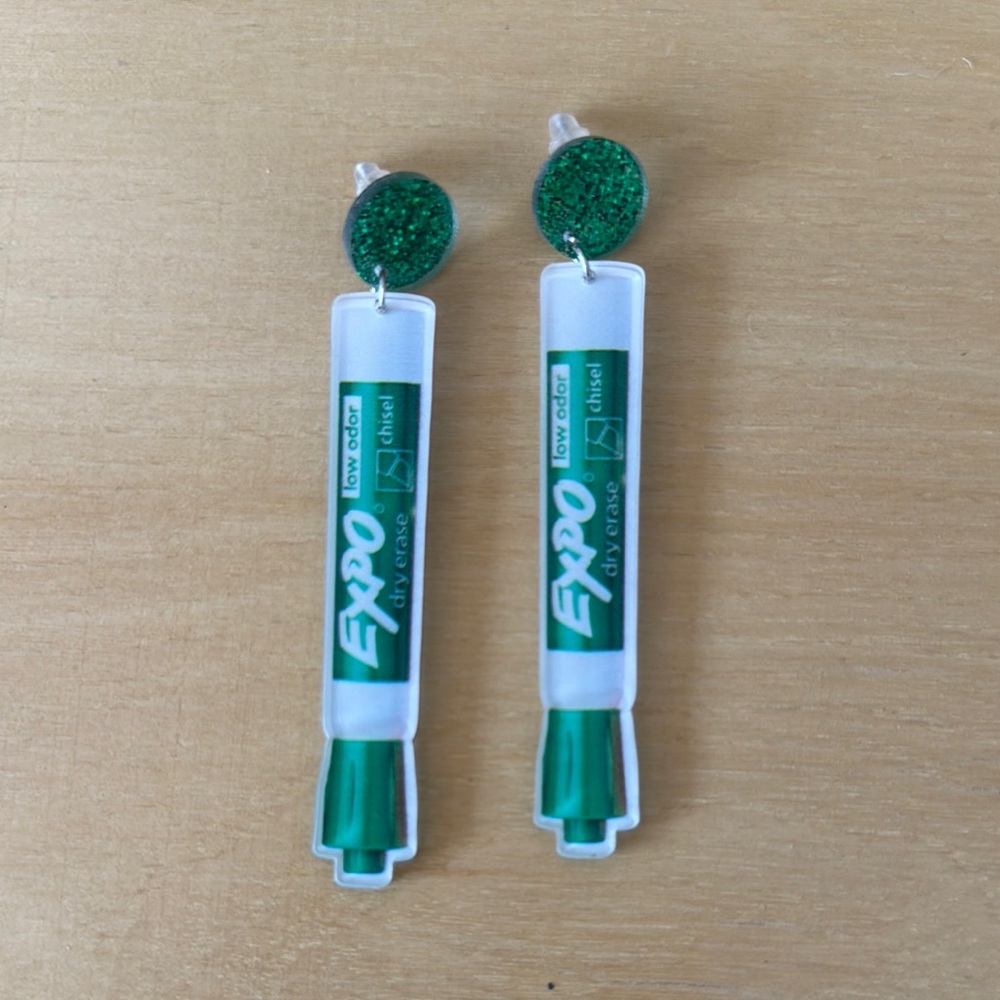 Expo Green Marker Earrings